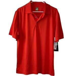 2U Under‎ Golf Shirt Mens Medium Orange Short Sleeve